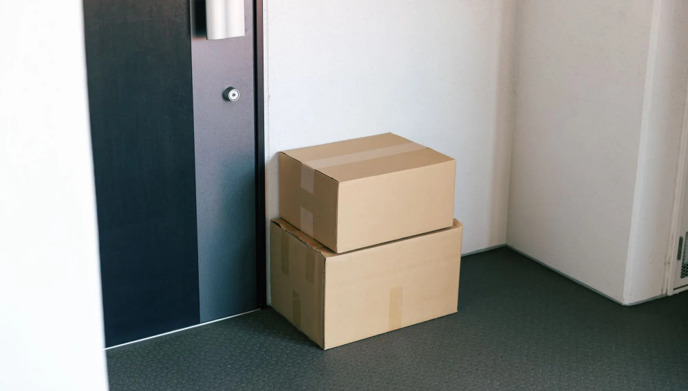 置き配でお届けの写真